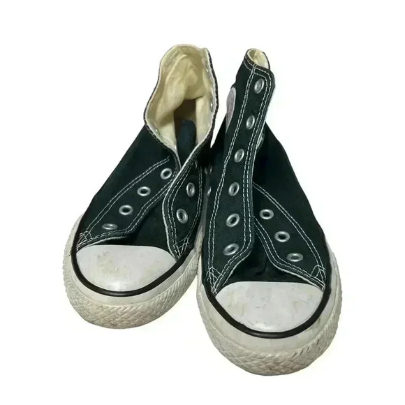 Converse All Star Chuck Taylor Hi Top Canvas Sneakers Black Kids Size 1 - Picture 2 of 7